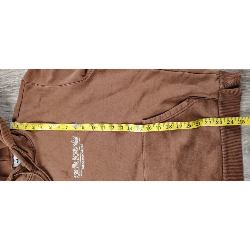 Adidas S 4.0 Strike Through Hoodie Skateboarding Pullover Trefoil Brown IJ0982 *
